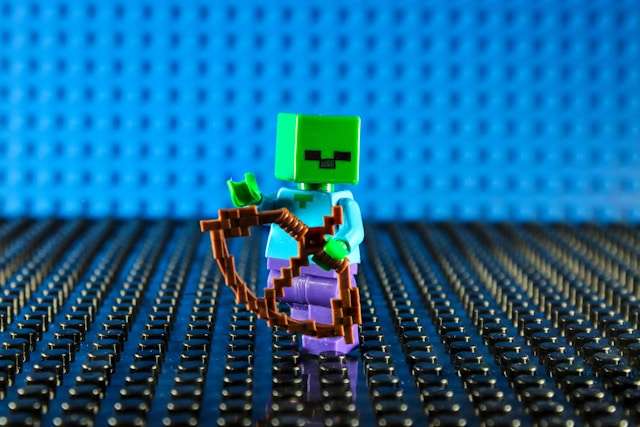 弓を持ったゾンビのレゴ